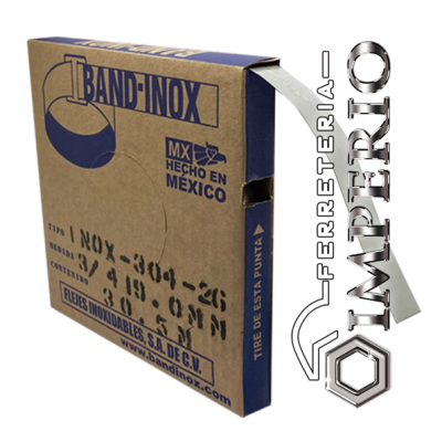 FLEJE BAND-INOX 304-3/4" CAL. 26